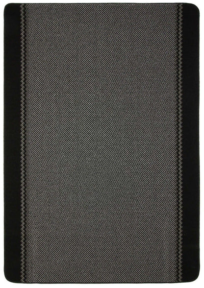 Washable Bordered Black Rug  | 116Bl