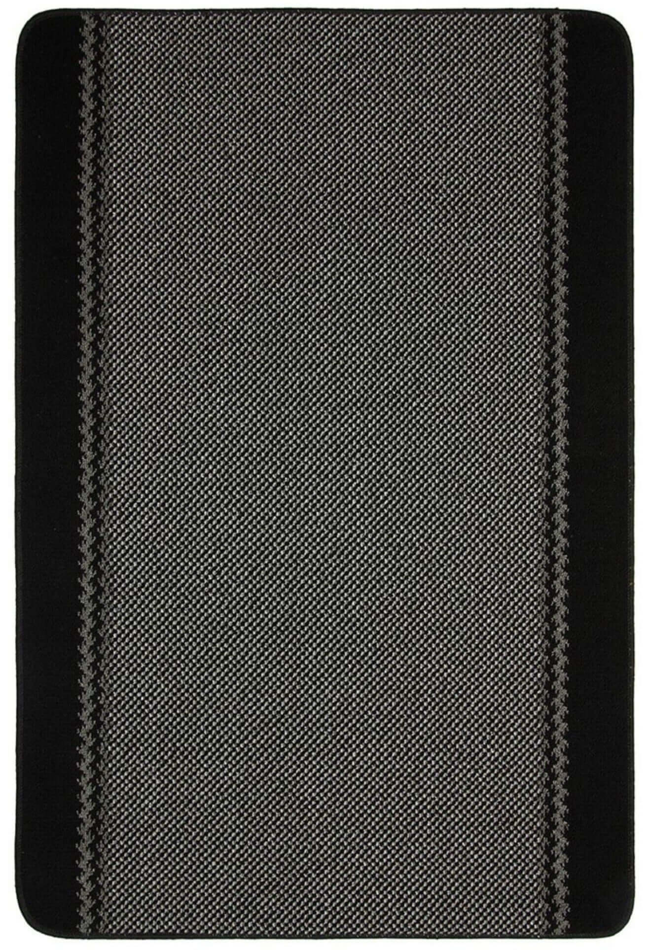 Washable Bordered Black Rug  | 116Bl