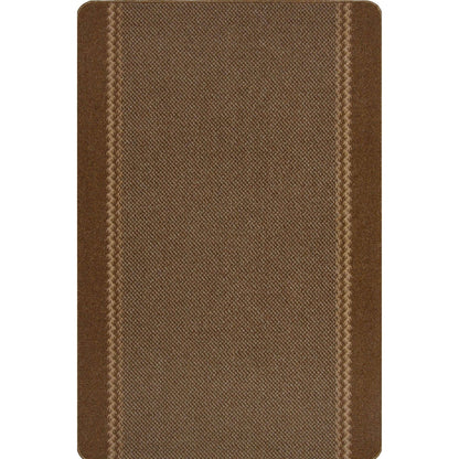 Washable Bordered Brown Rug | 116Br
