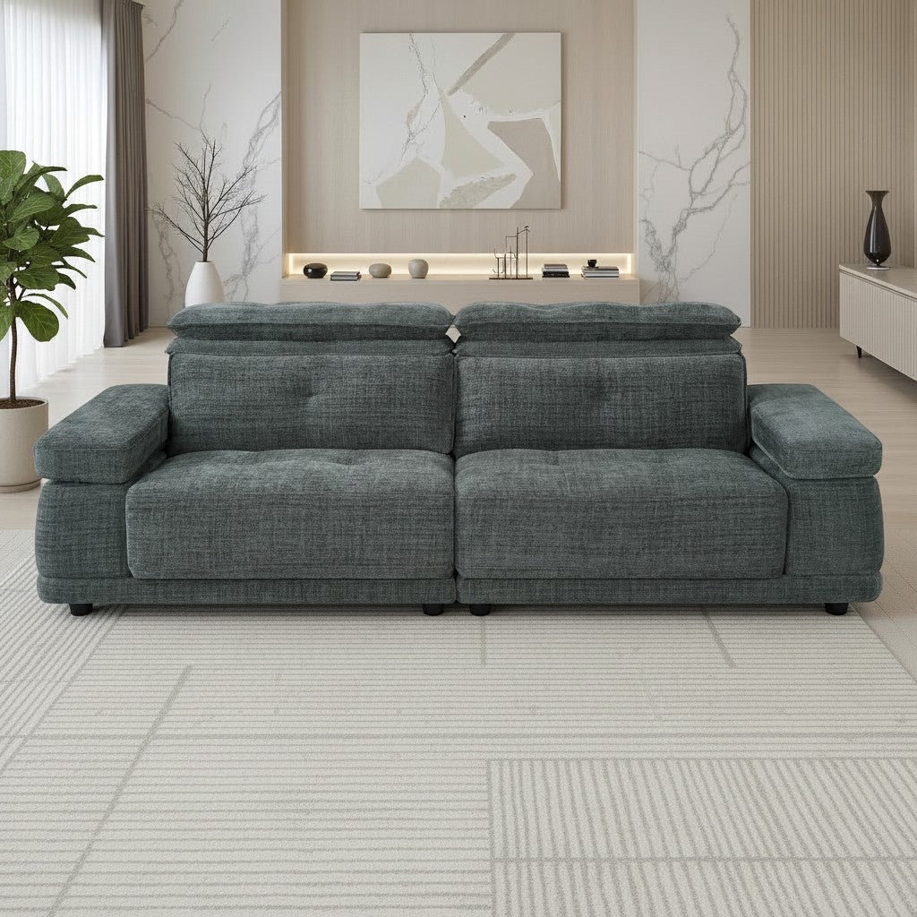 Kendal Floating Sofabed Dark Grey Fabric Sofa