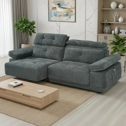 Kendal Floating Sofabed Dark Grey Fabric Sofa