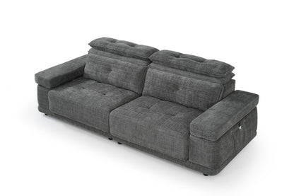 Kendal Floating Sofabed Light Grey Fabric Sofa