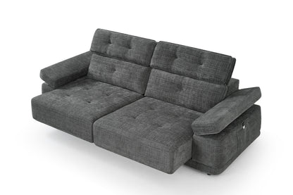 Kendal Floating Sofabed Light Grey Fabric Sofa