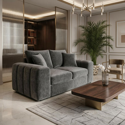 Laguna Grey Fabric 2 Seater Sofa