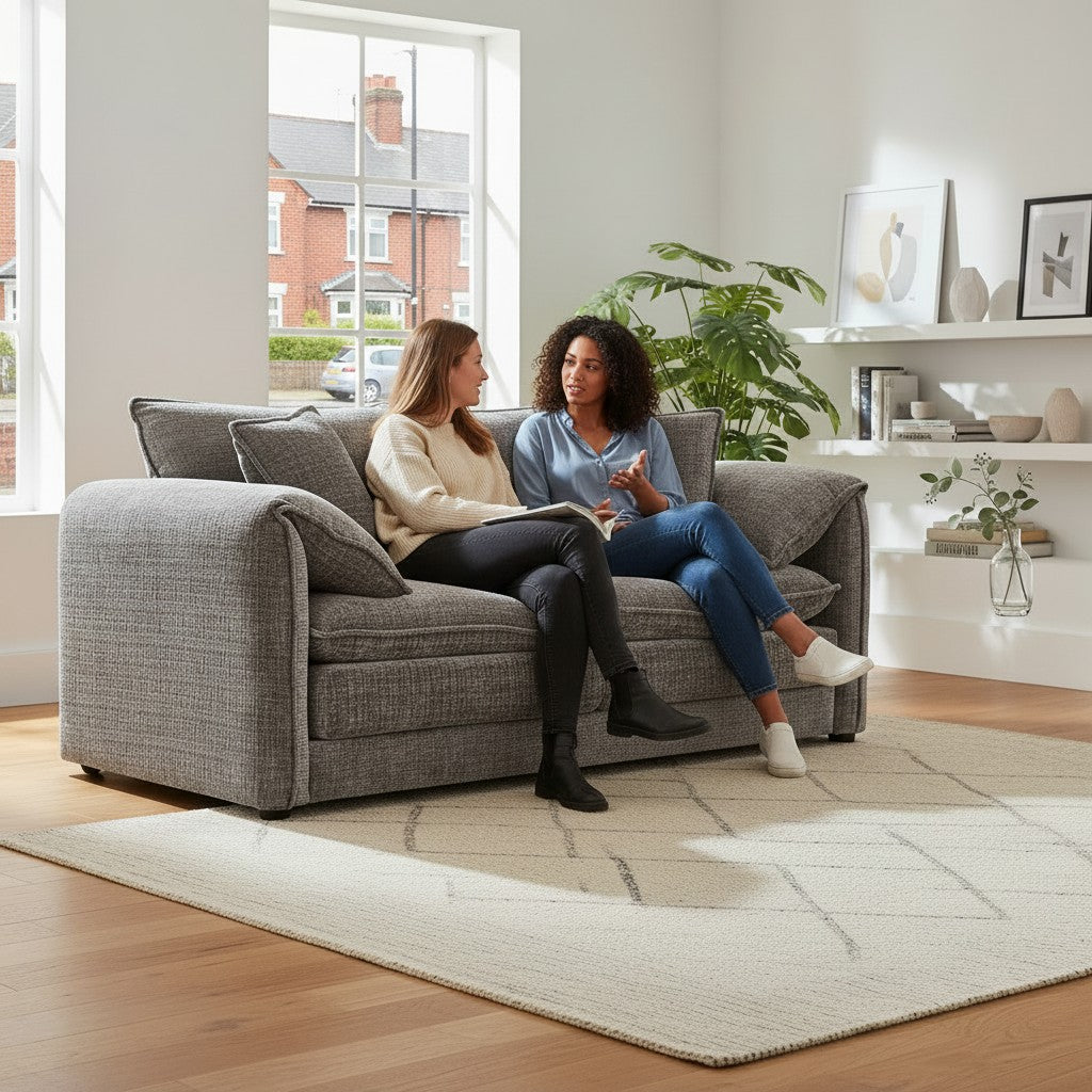 Laguna Grey Fabric 2 Seater Sofa