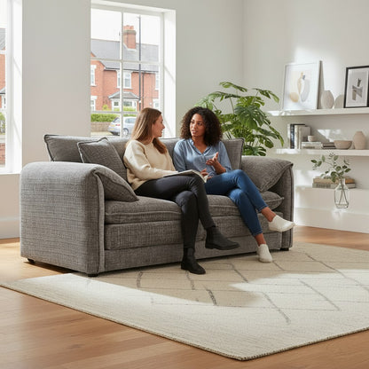 Laguna Grey Fabric 2 Seater Sofa