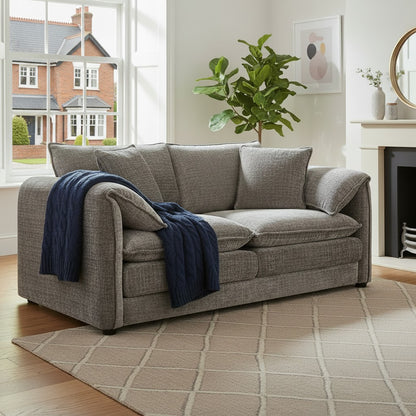 Laguna Grey Fabric 3 Seater Sofa