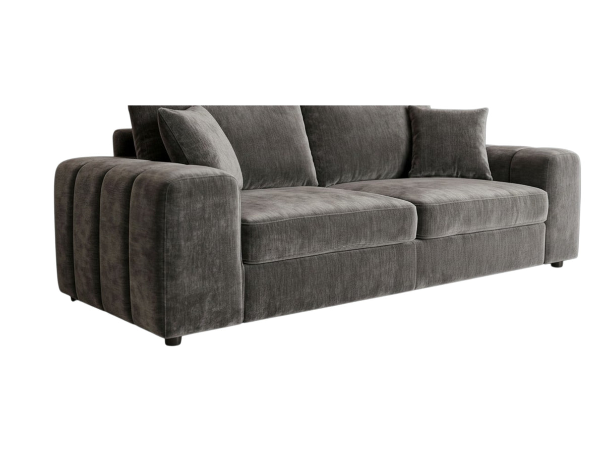 Laguna Grey Fabric 3 Seater Sofa