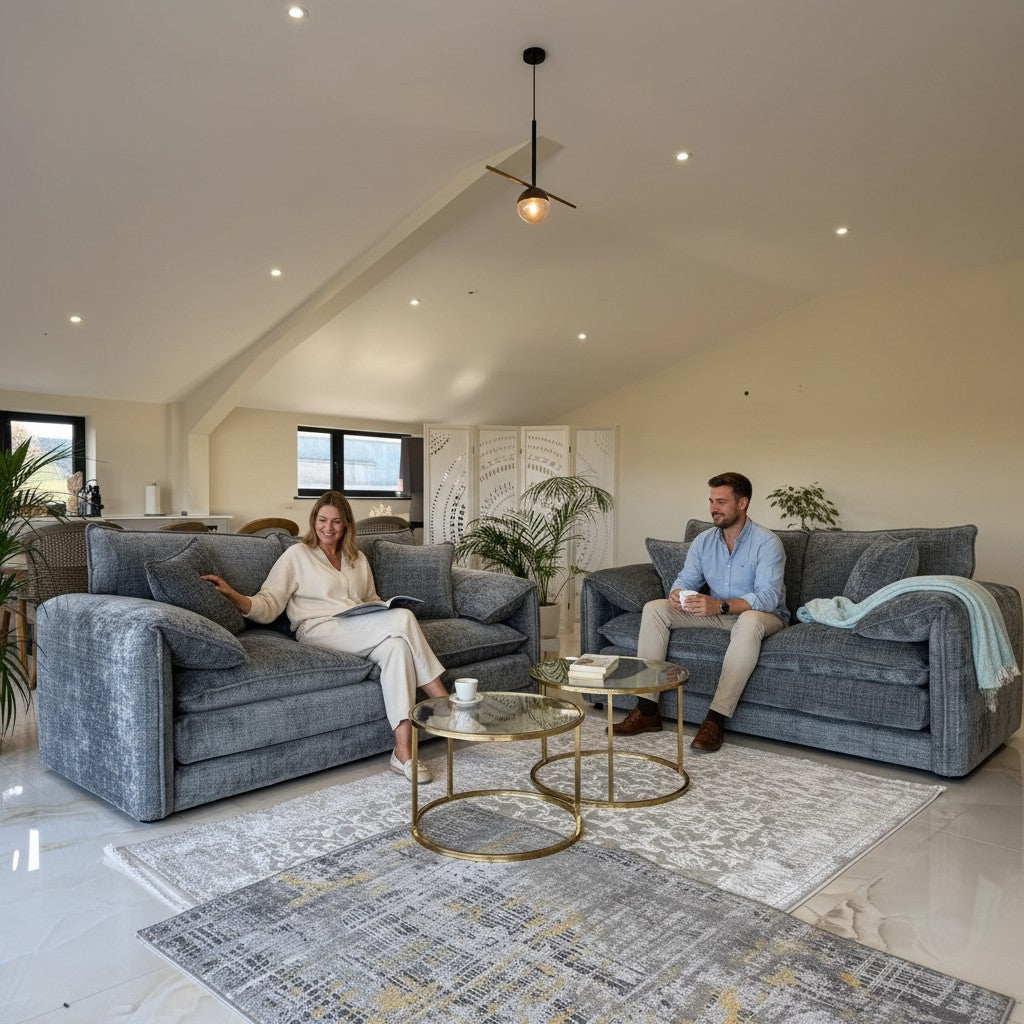 Laguna Grey Fabric 3+2 Sofa Suite