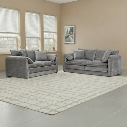 Laguna Grey Fabric 3+2 Sofa Suite