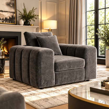 Laguna Grey Fabric Armchair