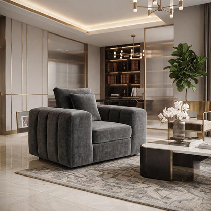 Laguna Grey Fabric Armchair