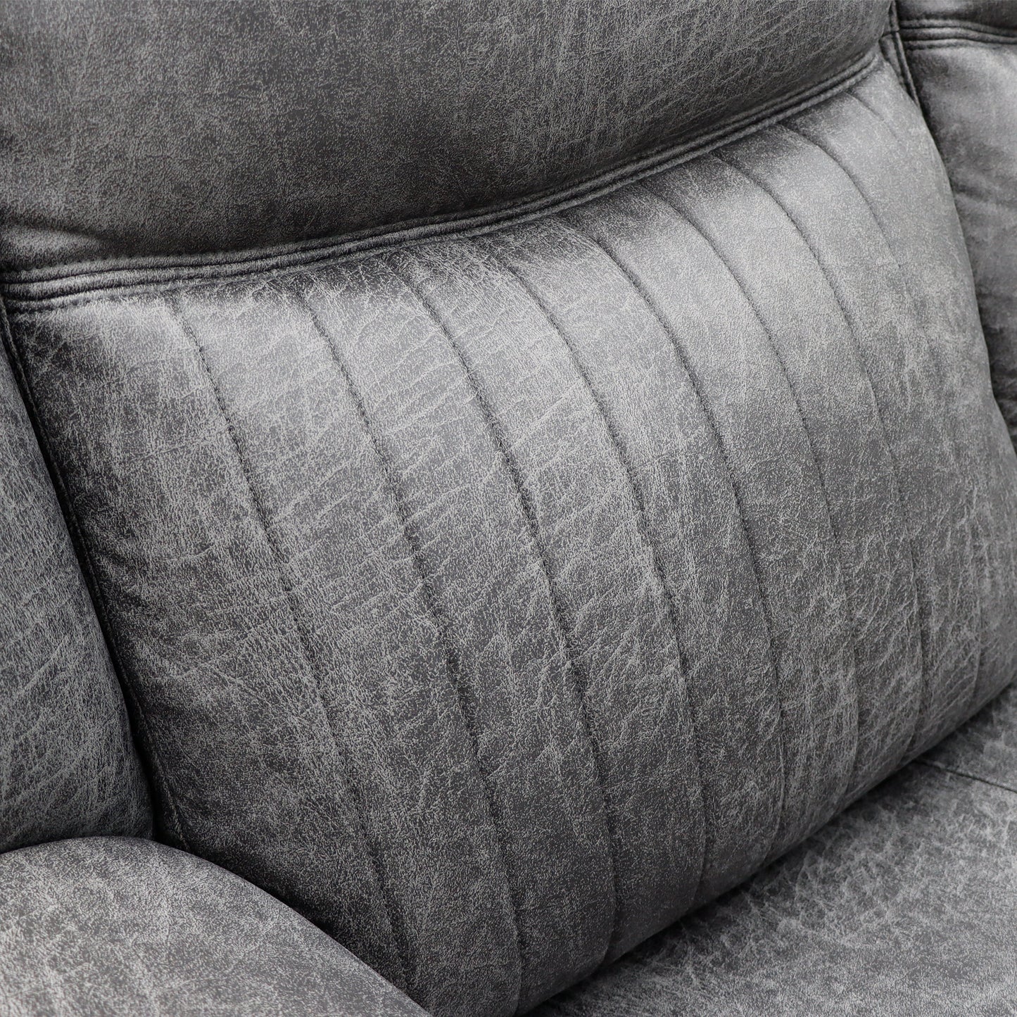 Leon Electric Recliner Grey Fabric 2 Seater Sofa