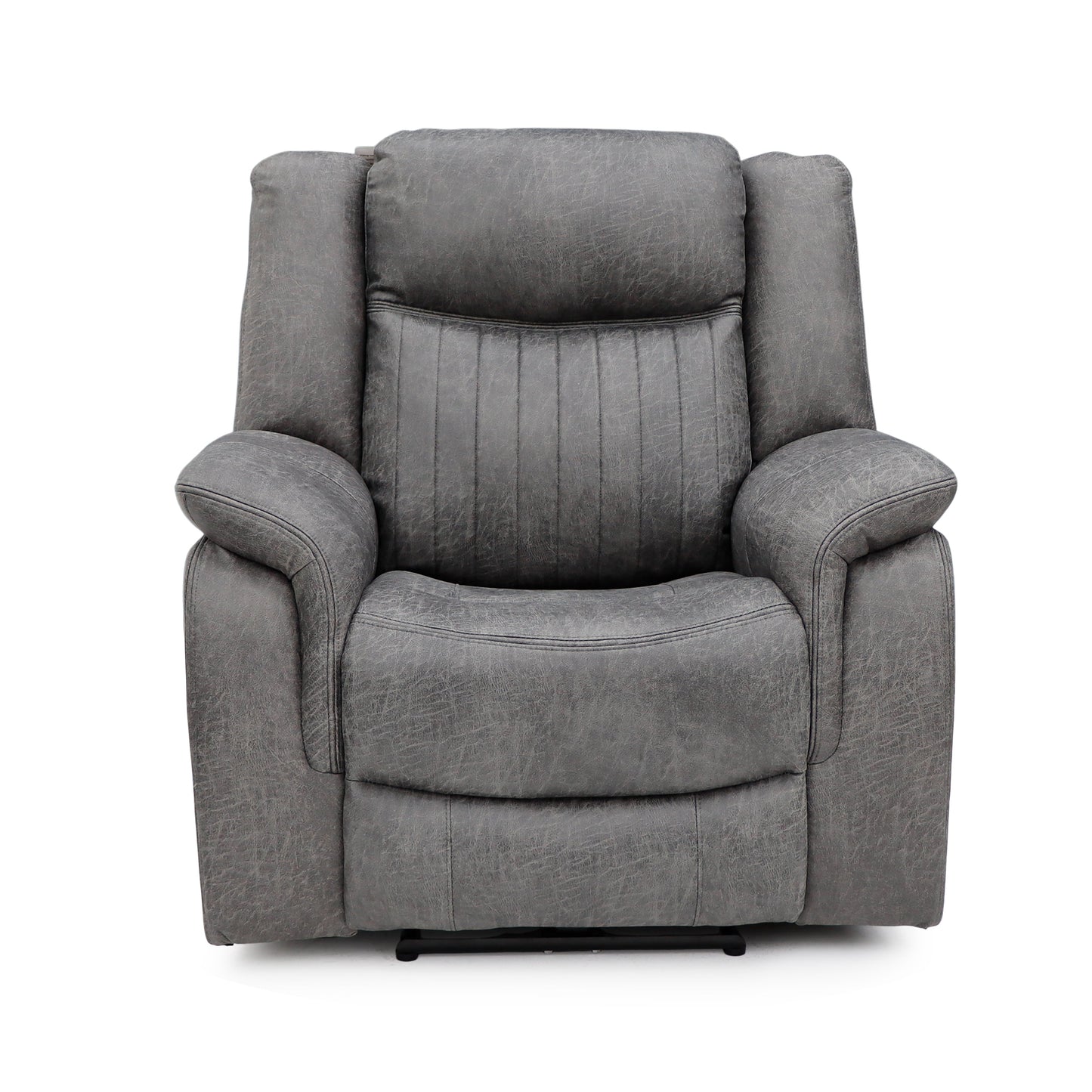Leon Electric Recliner Grey Fabric Armchair