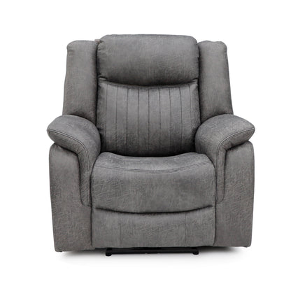 Leon Electric Recliner Grey Fabric Armchair