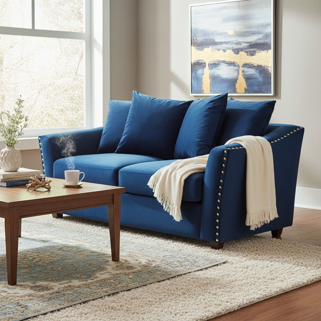Lincoln 3+2 Seater Sofa With Scatter Back Cushion In Pebble Grey Velvet Fabric