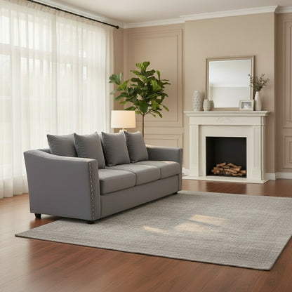 Lincoln 3+2 Seater Sofa With Scatter Back Cushion In Ebony Black Velvet Fabric