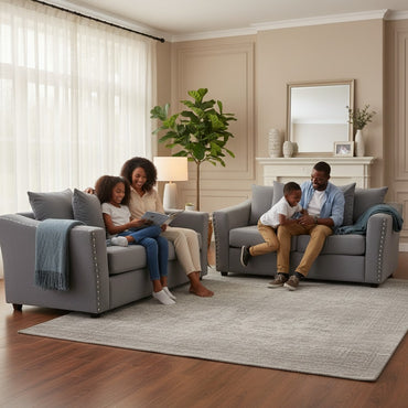 Lincoln 3+2 Seater Sofa With Scatter Back Cushion In Steel Grey Velvet Fabric