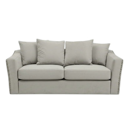 Lincoln 3+2 Seater Sofa With Scatter Back Cushion In Ebony Black Velvet Fabric