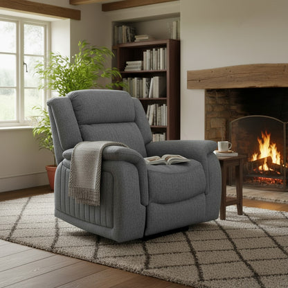 Linden Electric Recliner Sofa Grey Armchair