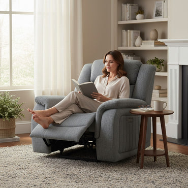 Linden Electric Recliner Sofa Grey Armchair