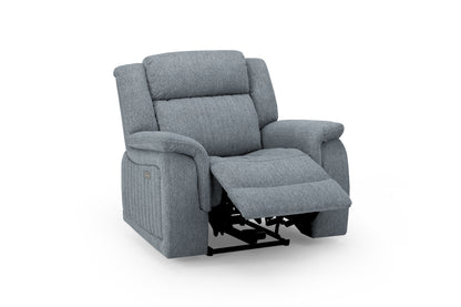Linden Electric Recliner Sofa Grey Armchair