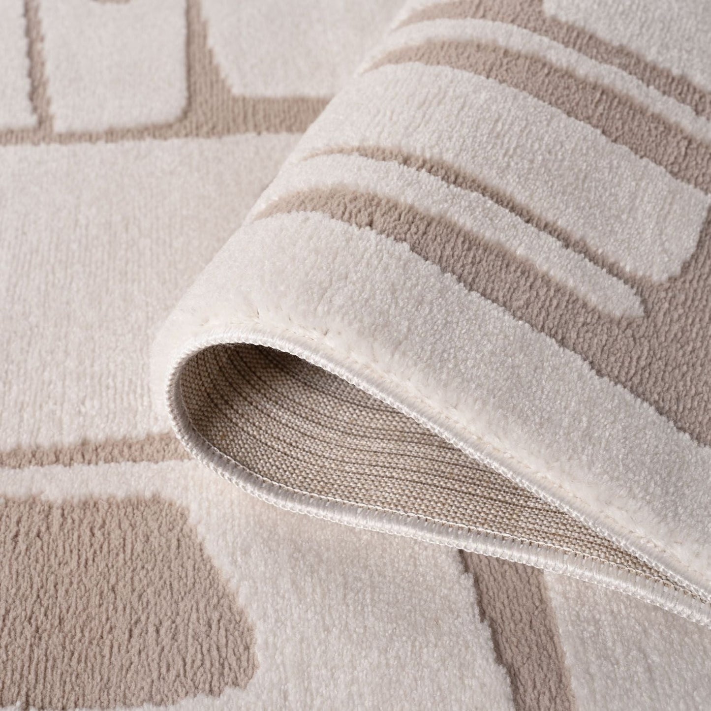 Loft Abstract Beige Rug