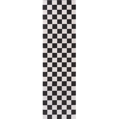 Loft Checkerboard Dark Grey Rug