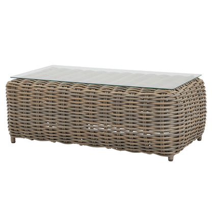 Luxury Amalfi Beige Metal Frame Outdoor Five Seater Set