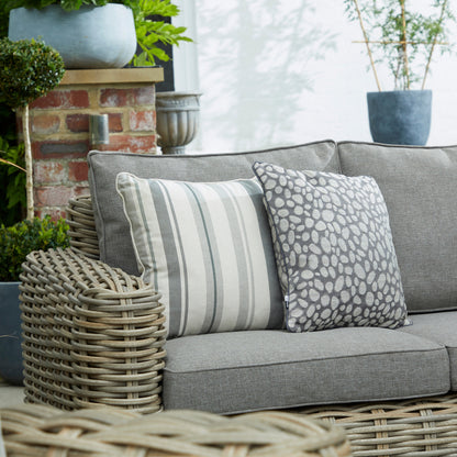 Luxury Amalfi Beige Metal Frame Outdoor Five Seater Set