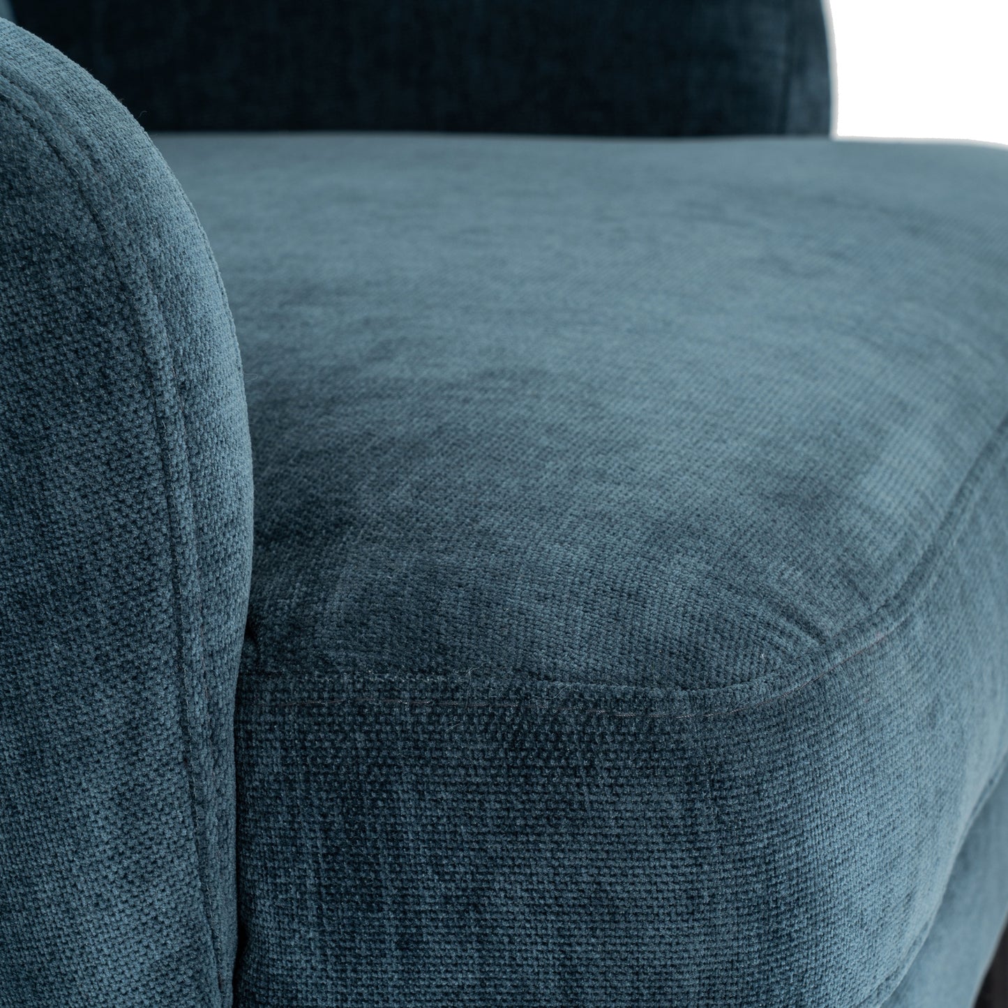 Luxury Avaris Wingback Armchair In Blue Fabric