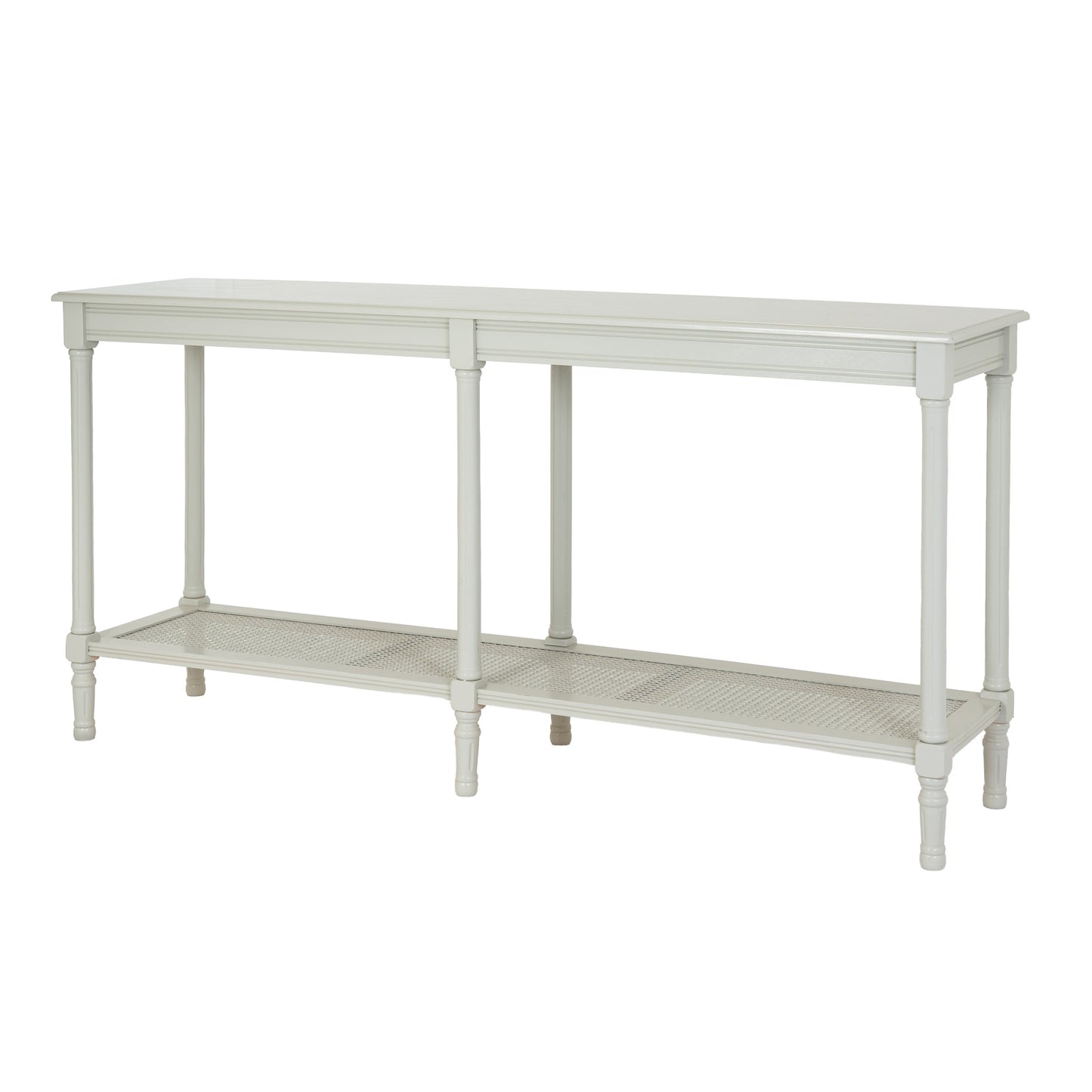 Luxury Belmont Rattan White Wood Large Console Table