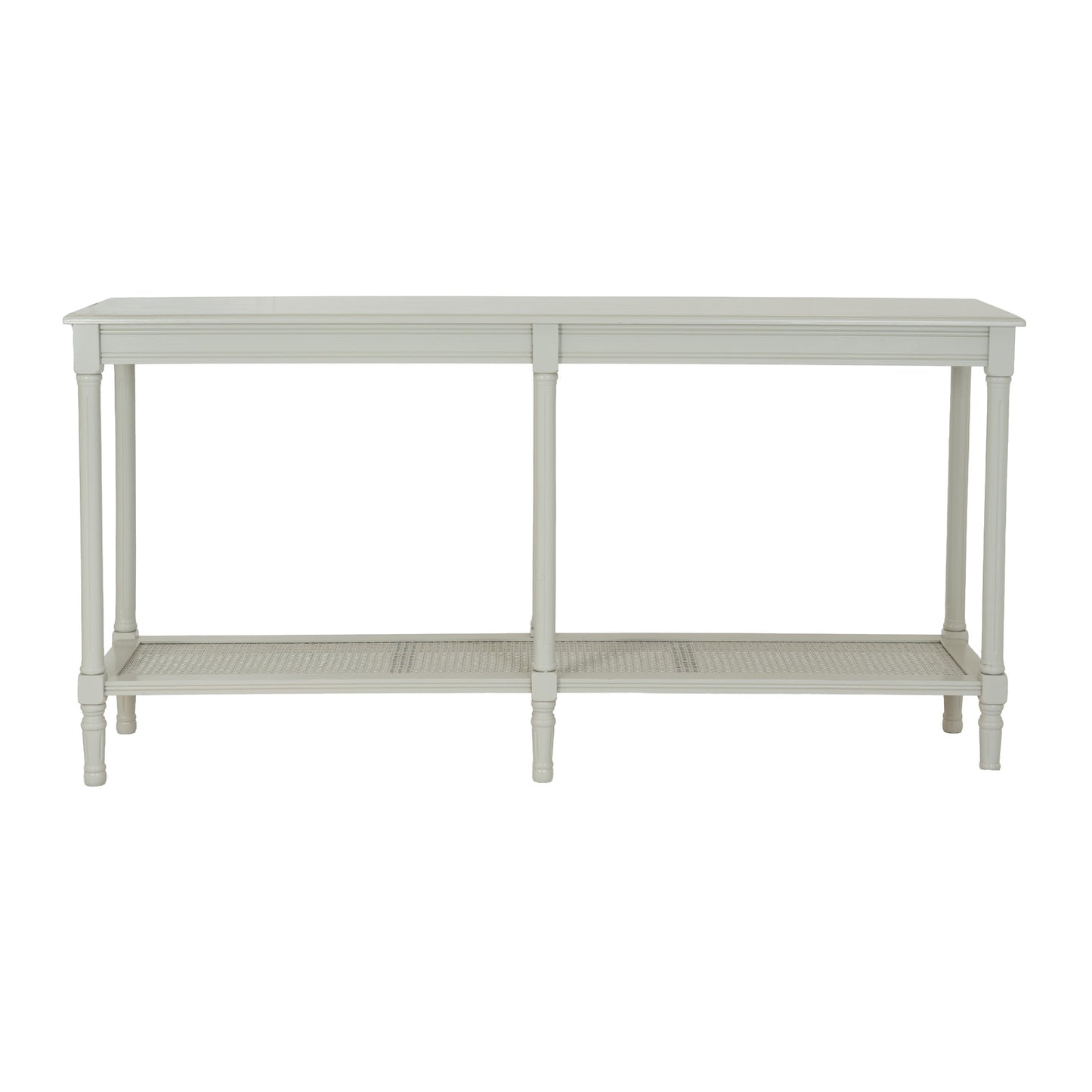 Luxury Belmont Rattan White Wood Large Console Table
