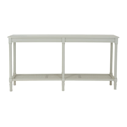 Luxury Belmont Rattan White Wood Large Console Table