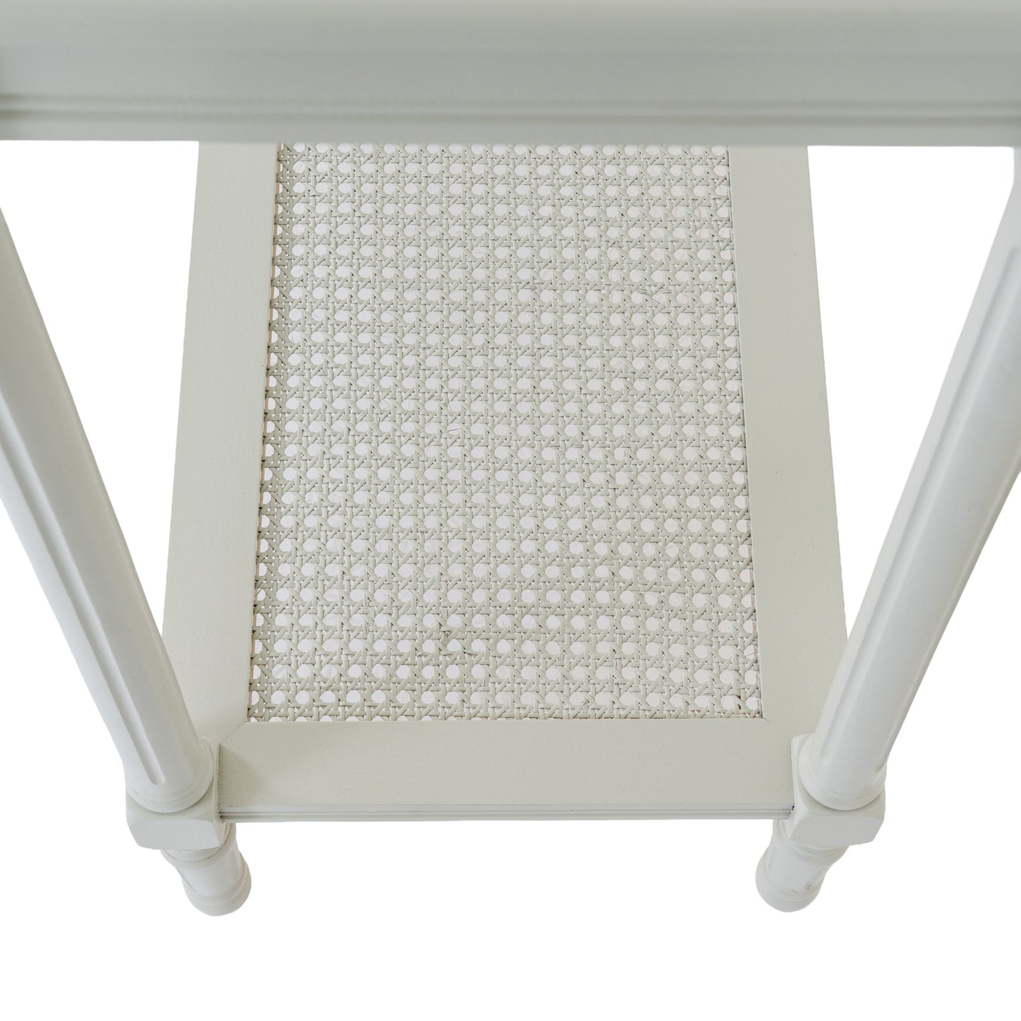 Luxury Belmont Rattan White Wood Large Console Table