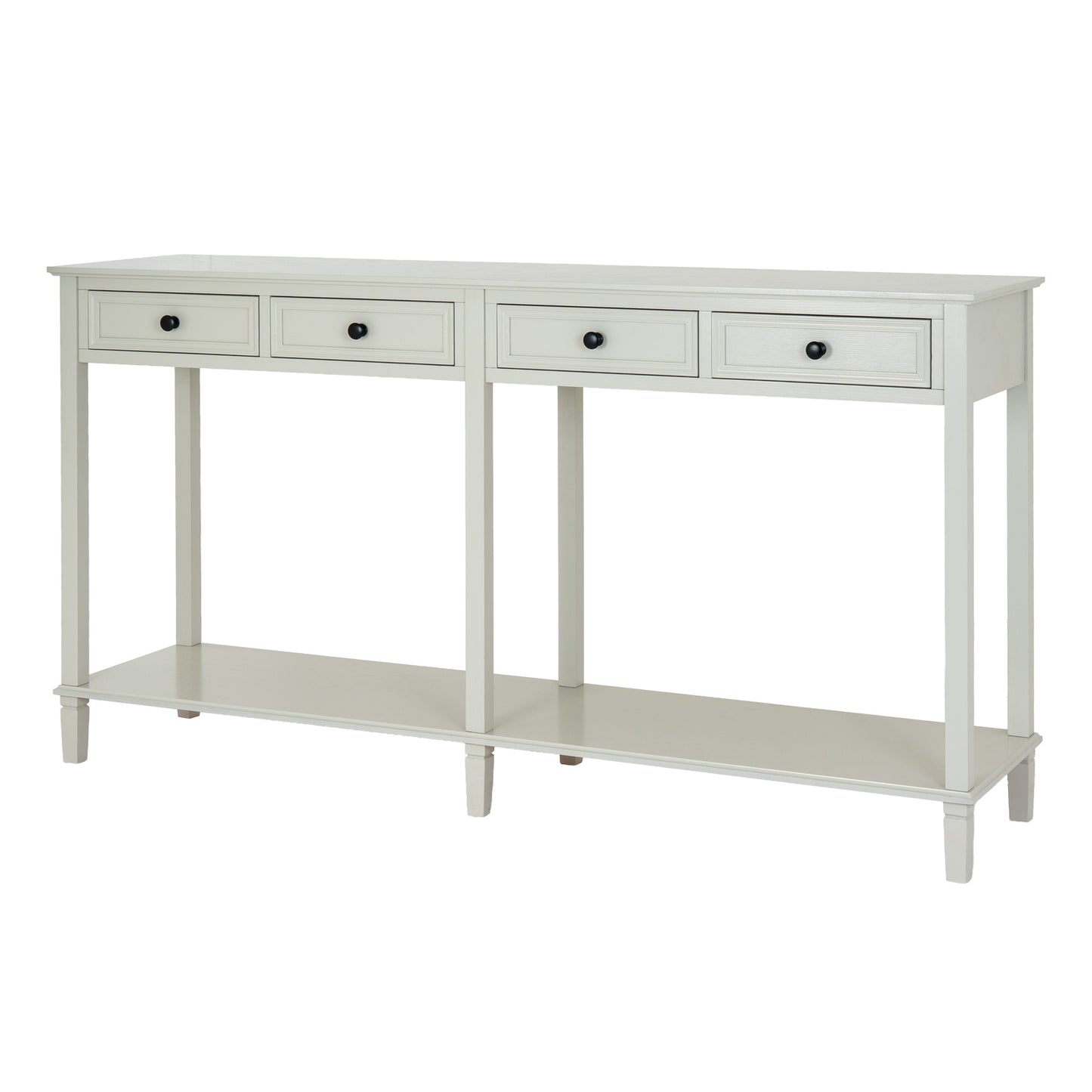 Luxury Belmont White Wood 2 Drawer Console Table
