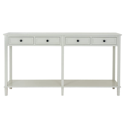 Luxury Belmont White Wood 2 Drawer Console Table