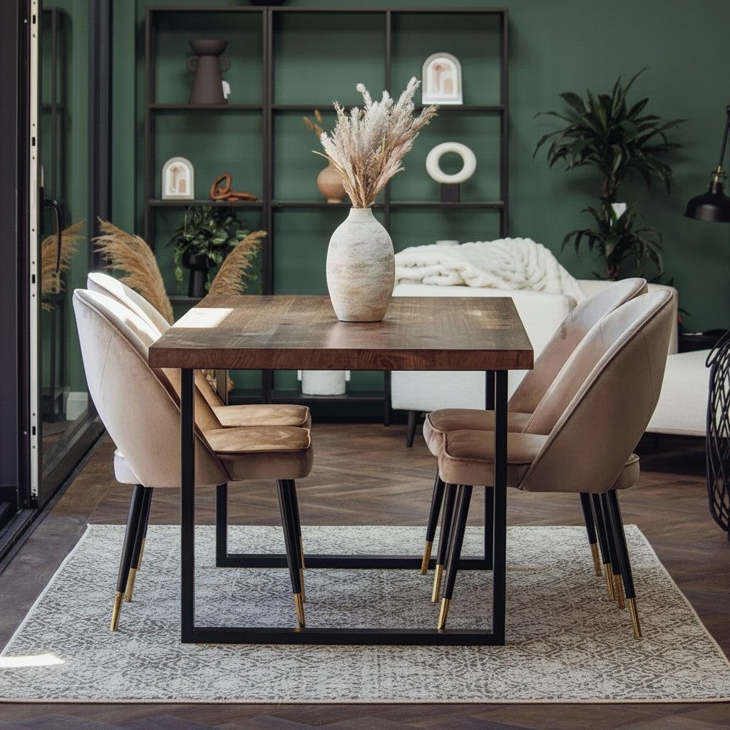 Luxury Bjorn Champagne Velvet Dining Chairs With Gold Tip Legs And Scandinavian Modern