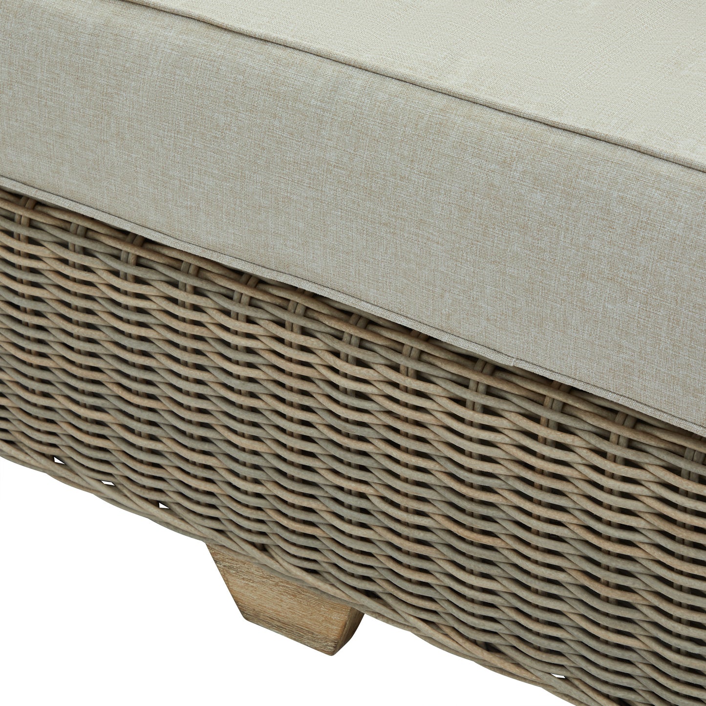 Luxury Capri Beige Metal Frame Outdoor Three Seater Sofa