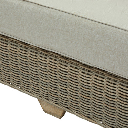 Luxury Capri Beige Metal Frame Outdoor Three Seater Sofa