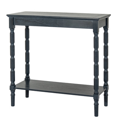 Luxury Contour Black Wood Console Table