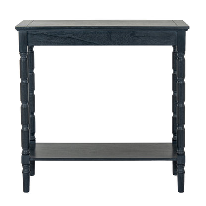 Luxury Contour Black Wood Console Table