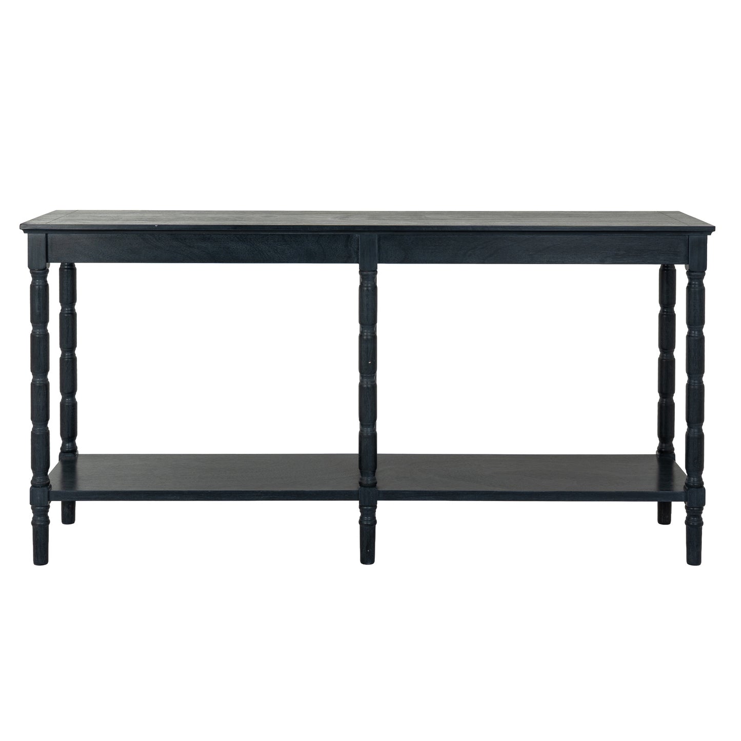 Luxury Contour Black Wood Large Console Table