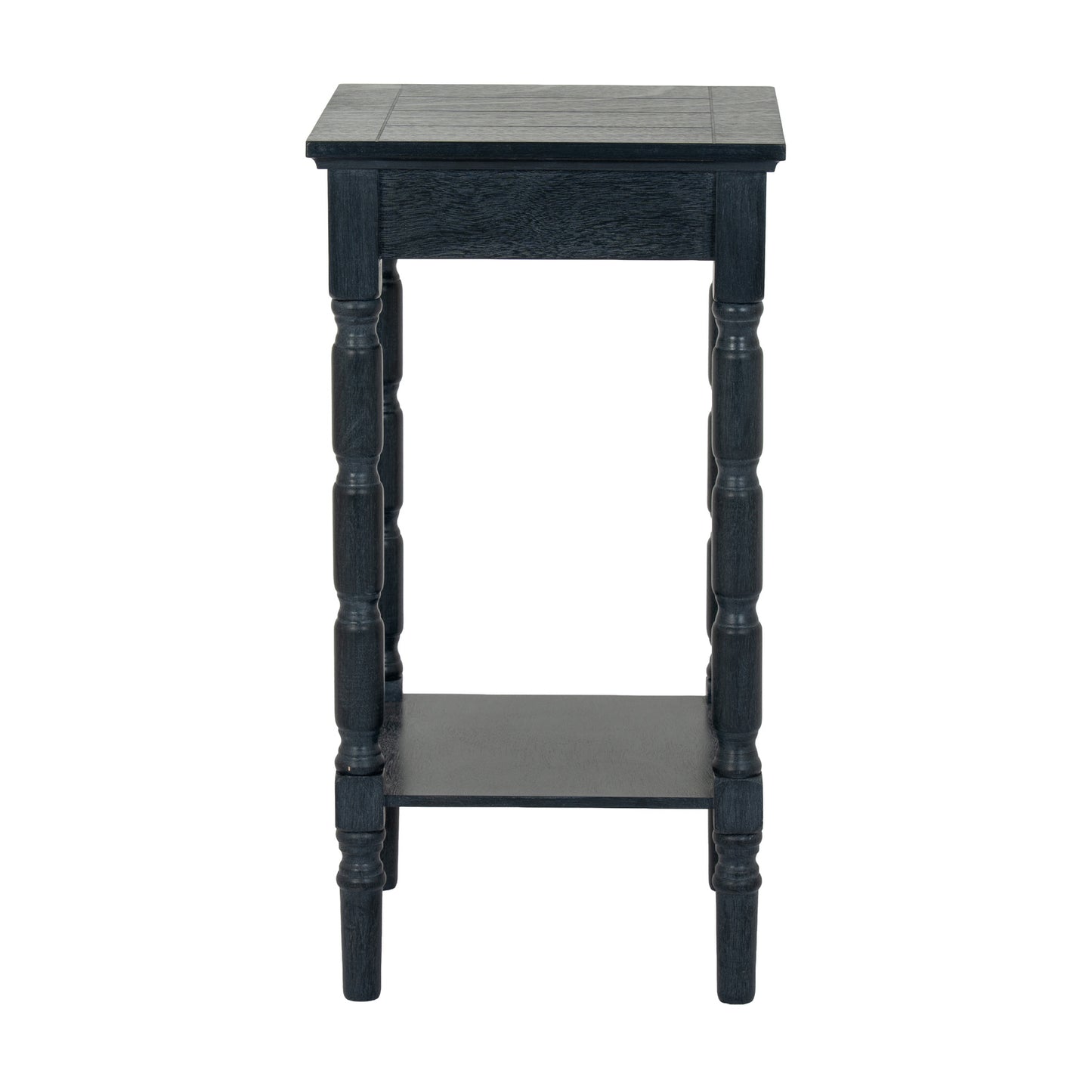 Luxury Contour Black Wood Side Lamp Table