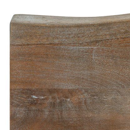 Luxury Live Edge Acacia Bar Table In Black Metal Base