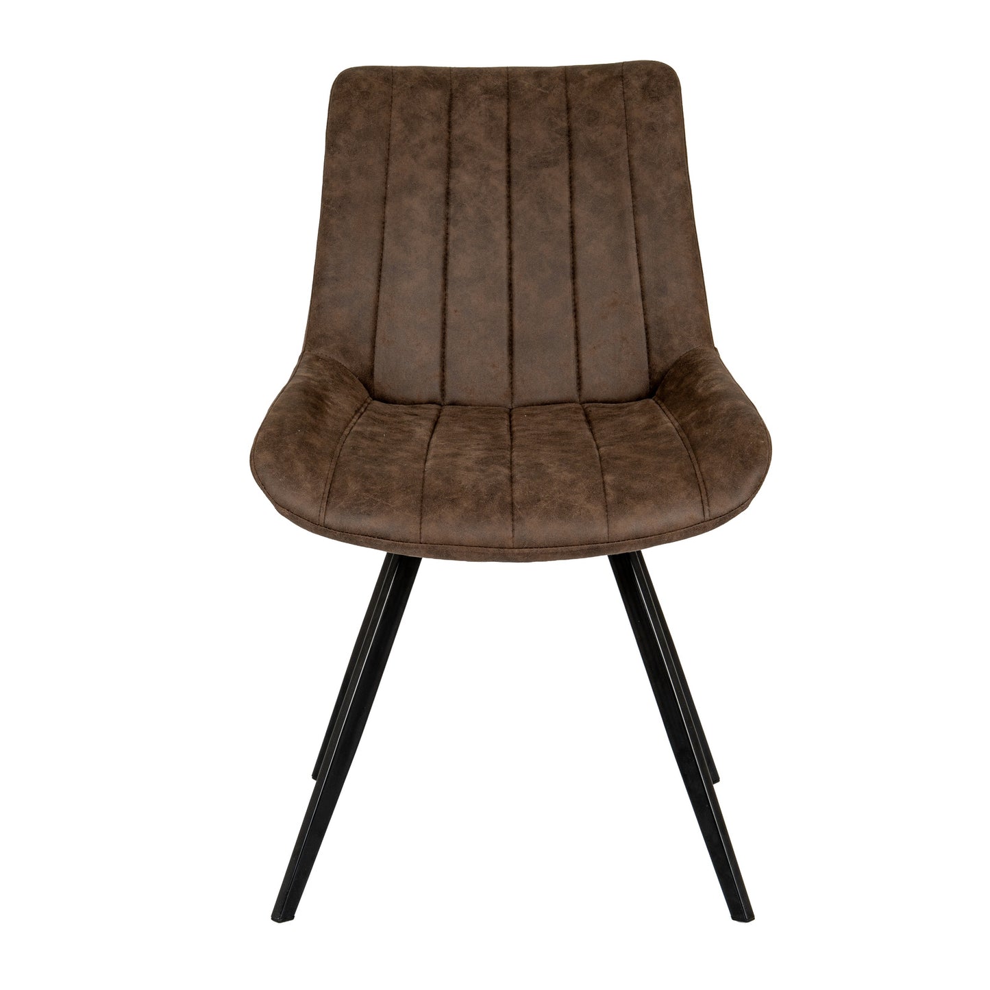 Luxury Malmo Coffee Dark Brown Fabric Swivel Dining Chair