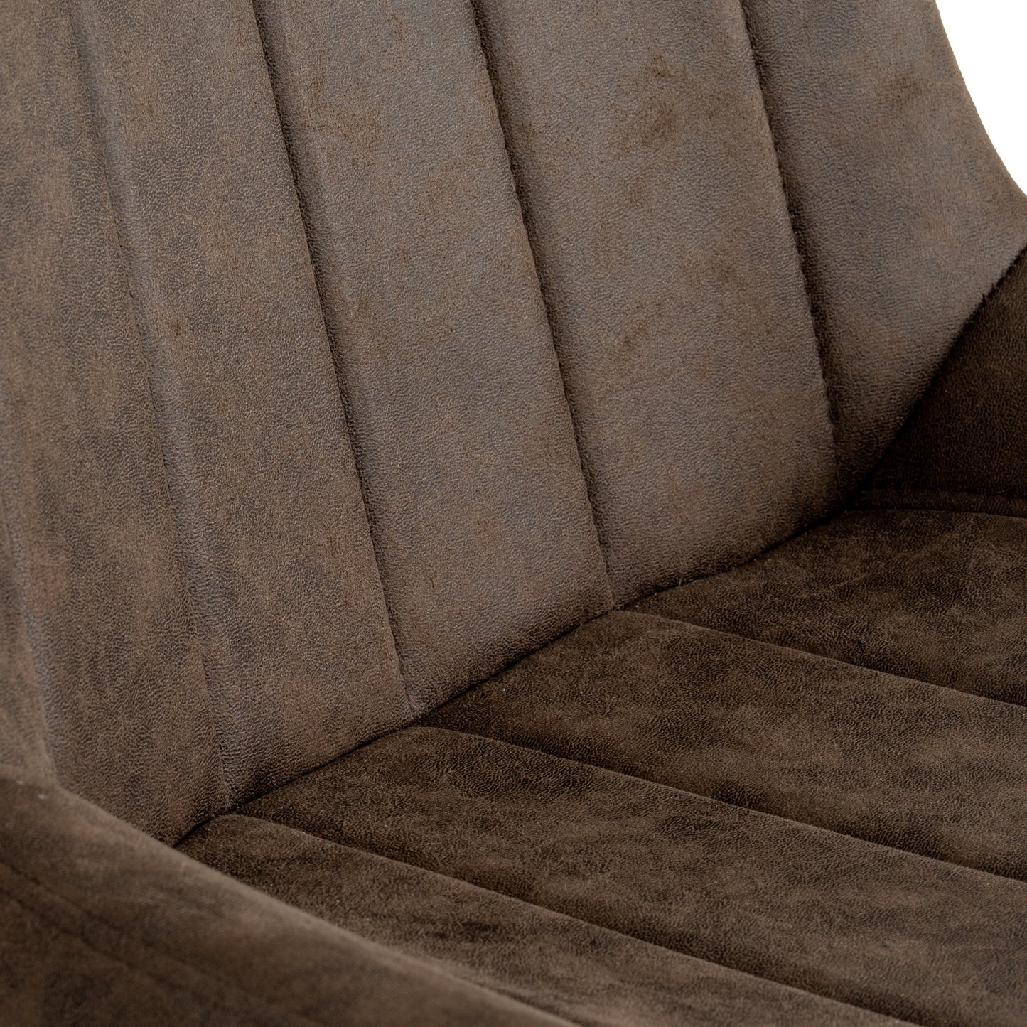Luxury Malmo Coffee Dark Brown Fabric Swivel Dining Chair