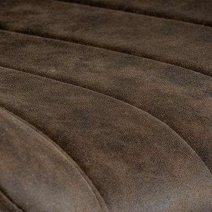 Luxury Malmo Coffee Dark Brown Fabric Swivel Dining Chair
