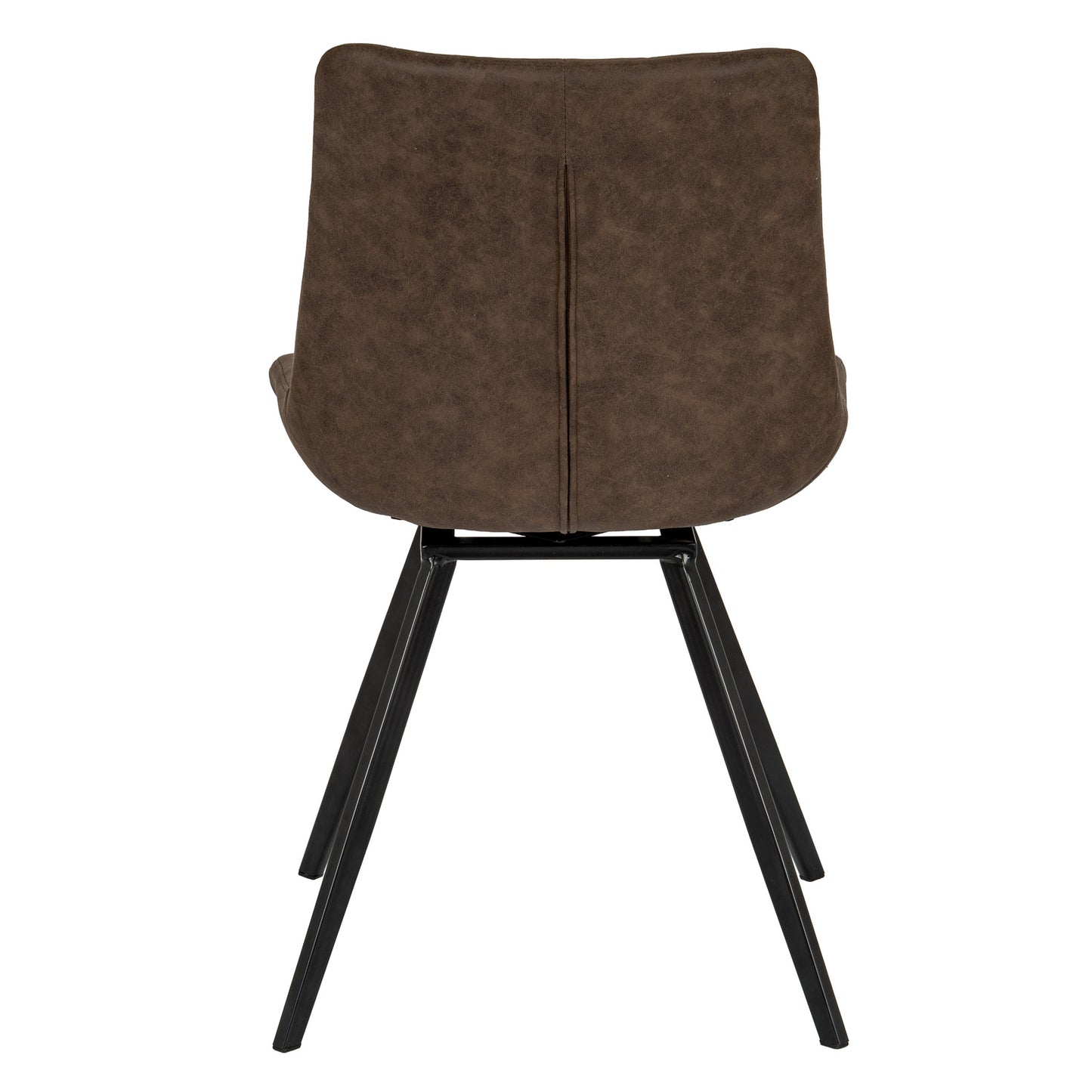 Luxury Malmo Coffee Dark Brown Fabric Swivel Dining Chair