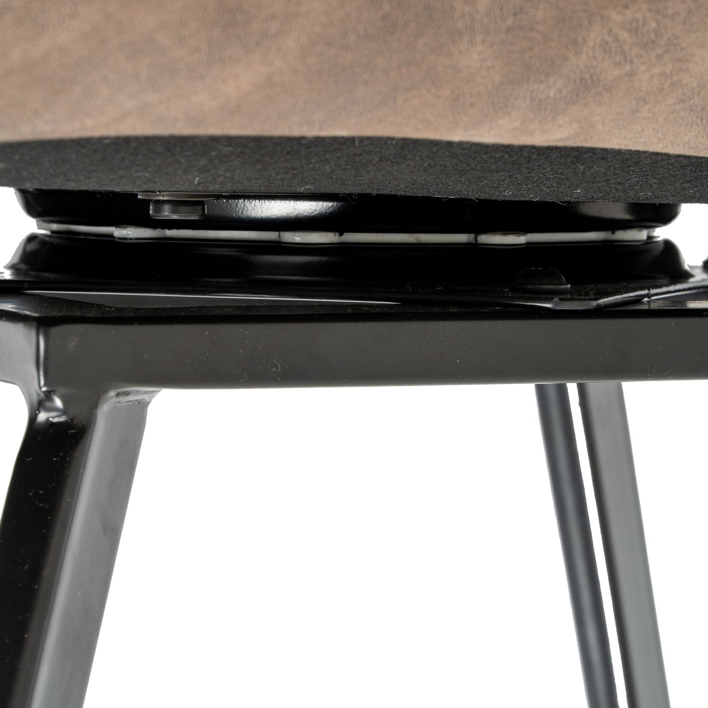 Luxury Malmo Coffee Dark Brown Fabric Swivel Dining Chair